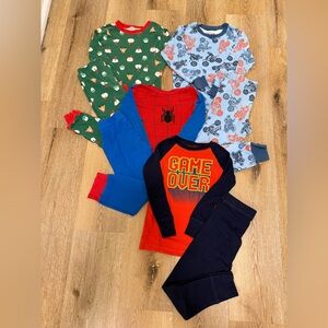 Size 6 Kids Pajamas Pyjamas Pjs Set Gap Carters Pekkle lot Cotton Jammies 6T